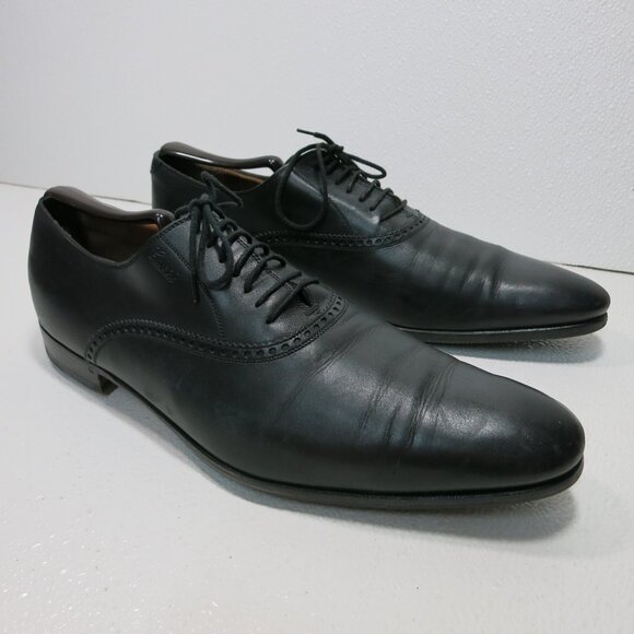 Gucci Brogue Leather Dress Oxfords Shoes Mens Formal Footwear Italy Size 9 - Picture 1 of 7